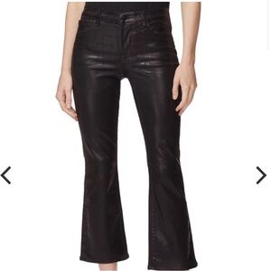 J BRAND SELENA MID RISE BOOT CUT COATED JEANS - GALACTIC BLACK